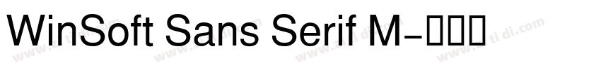 WinSoft Sans Serif M字体转换